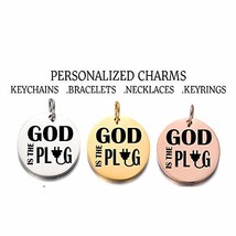 VRW GOD is the Plug Silver Gold and Rose Gold Engraved Charms For Earing... - $5.93