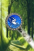 Duke Blue Devils work Retractable Reel ID Badge Holder baseball basketba... - $4.80