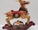 Windsor Collection Rocking Reindeer Wind Up Music Box Christmas Jingle B... - £17.20 GBP