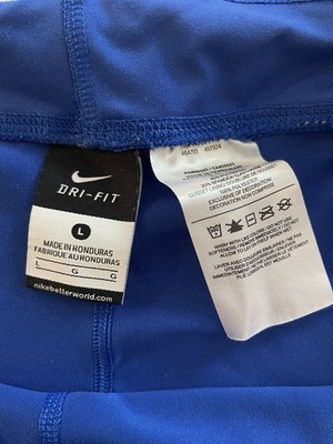 Nike Dri Fit  Shorts Women's Large Blue Workout Gym Training Active Item image 3