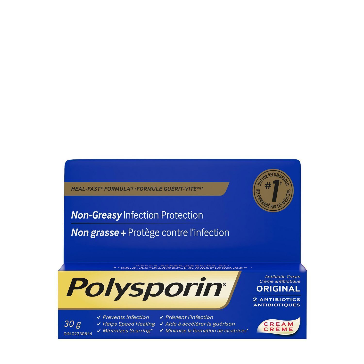 Primary image for 2 X Polysporin Original Antibiotic Cream, Heal-Fast Formula 30g - Free Shipping
