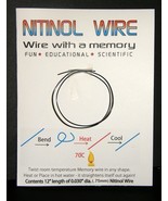 Nitinol Memory Wire 12&quot; Length x .03&quot; Diameter - $17.95