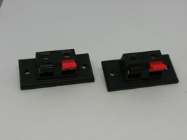 2x Spring Load Speaker Cable Terminal Panel Mount 2 Pins 2 Positions Aud... - £8.77 GBP