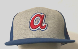 $40 Atlanta Braves Chief Noc-A-Homa MLB Blue Gray Cooperstown Cap One Size - £37.05 GBP