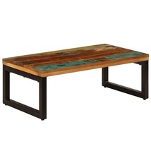 vidaXL Reclaimed Wood Coffee Table with Steel Legs, Rustic Oak Finish - $285.83 CAD