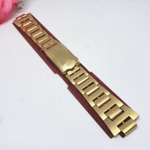 VINTAGE Zodiac Gold Plated Steel JB Champion Watch Bracelet 10 mm Endlinks Band  - $249.95