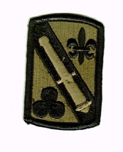 Army 42nd Artillery Brigade Patch Subdued (Black On Olive) Nos - $3.00