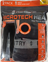 Free Country Men&#39;s Base Layer Microtech Heat Anti-Odor Breathable Pants ... - £17.26 GBP