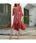 Polka Dot Dress Womens Size Summer Ladies New Black White Red Long Holid... - $25.05