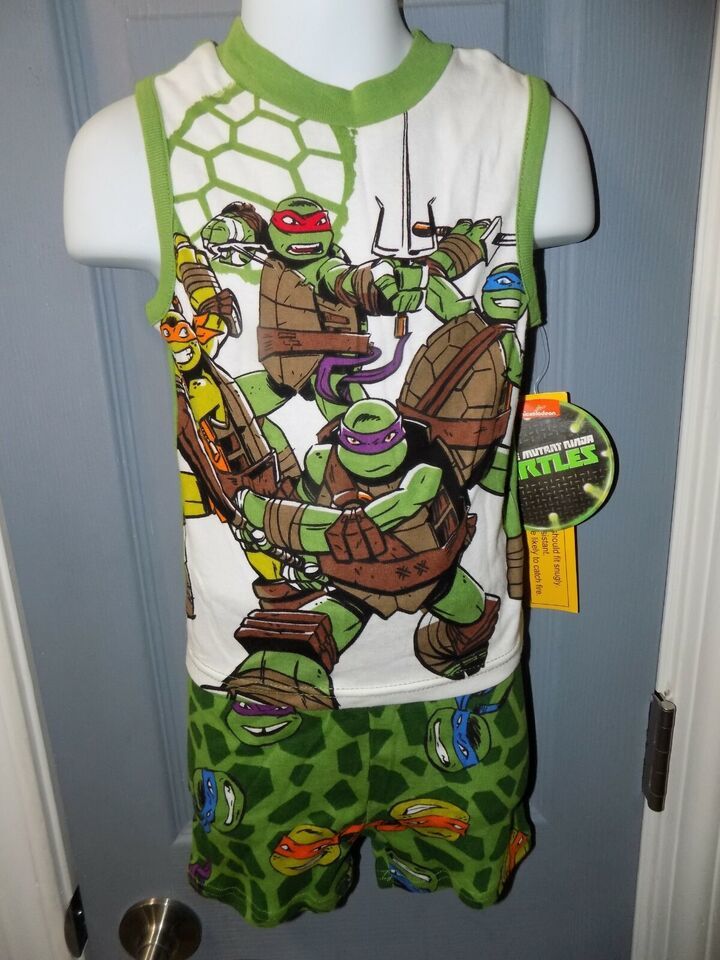 NickelodeonTeenage Mutant Ninja Turtles Pajama Set Size 4 Boy's NEW - £14.30 GBP