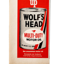 1971 Wolf&#39;s Head Motor Oil Advertisement Automobilia Pure Pennsylvania D... - $19.99