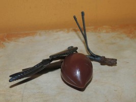 Vintage Chinese Carmel Agate Peach Branch Leaves Carnelian Jade  Jadeite... - €34,83 EUR