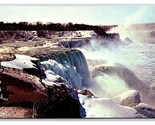 Cascate Niagara IN Inverno Ny New York Unp Cromo Cartolina Y11 - $3.03