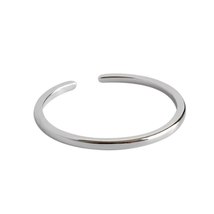 Kinel Real 925 Sterling Silver Ring Minimalist Open Adjustable Ring Fashion Wedd - £8.02 GBP