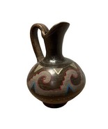 Hand Painted Mexican Clay Pottery Water Pitcher Jug Vessel Carafe Signed... - $842.95 MXN