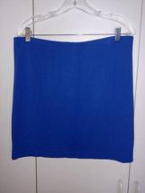 ANN TAYLOR LADIES SHORT BLUE KNIT PENCIL SKIRT-10-UNLINED-WORN ONCE-NICE - $13.09