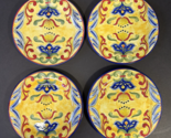 Talavera Hand Painted Decorative Salad Plates 8" Floral Design Set of 4 - $44.55