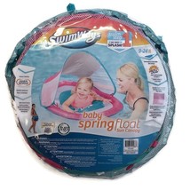 Swimways Baby Spring Float Sun Canopy Pink Fish Swim Step 1 Splash 9-24 Months - £12.64 GBP