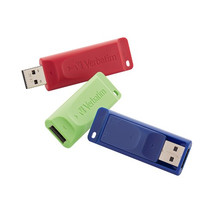 VERBATIM CORPORATION 97002 3PK 4GB FLASH DRIVE USB 2.0 STORE N GO RED GR... - $42.85