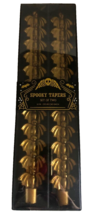 Spooky Tapers Set of 2 Gold Halloween Bats Decorative 12” Wax Taper Candles - $29.37