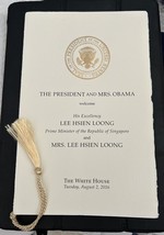Obama White House Singapore Lee Hsien Loong Program Gold Eagle Seal Democrat - £21.17 GBP