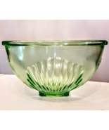 NEW Green Glass Mixing Bowl Shell Pattern 8&quot; round Tender Heart Treasures - £13.96 GBP