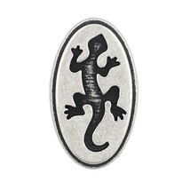 12 Pieces Gecko Lizard Pattern Oval Metal Shank Buttons. 25Mm (1 Inch) (Antique  - £21.96 GBP