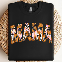 Retro Halloween Mama PNG Design, Spooky Mama Checkered PNG Pumpkin Hallo... - $2.50