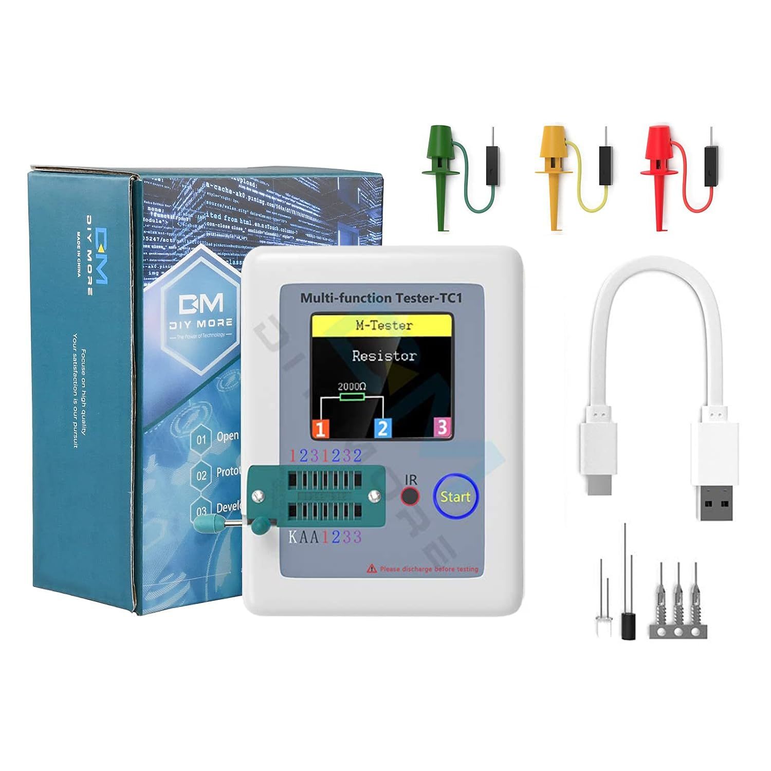 Diymore Lcr Meter Transistor Tester,Transistor Meter,Lcr-Tc1 Multi-Function - $36.99