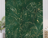 Tropical Palm Leaves Shower Curtain 60Wx72H Inches Abstract Dark Green G... - $20.19