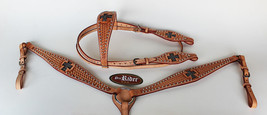 Show Tack Bridle Horse Western Leather Rodeo Headstall Breast Collar 8568 - £69.32 GBP