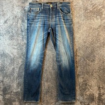 Outpost Makers Jeans Mens 34x33 Medium Wash Fade Original Straight Outdoors - $22.01