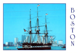 USS Constitution Old Ironsides Boston Naval Shipyard Massachusetts Postcard - £4.04 GBP