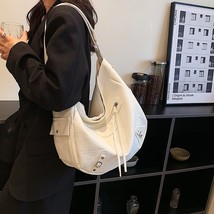 Black Large Capacity  Bag Women Leather Handbags Fashion Soft Travel Bag Female  - £79.34 GBP