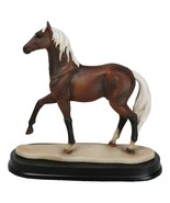 Equine Pride Flaxen Chestnut Horse With Fair Mane And Tail Figurine On Base - $34.17 CAD