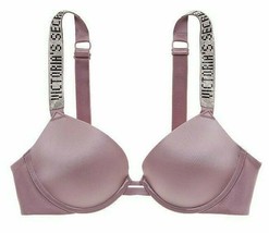 $70 38D 38DD Taupe BLING  LOGO Extreme Lift Victorias Secret VERY SEXY P... - £38.52 GBP