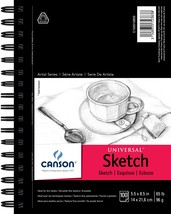 Canson Universal Spiral Sketch Book 5.5&quot;X8.5&quot;-100 Sheets - $392.60 MXN