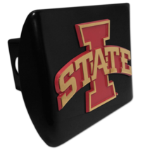 iowa state gold black metal trailer hitch cover usa made - £62.75 GBP