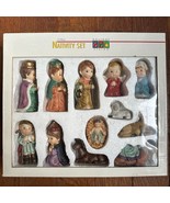 Vintage Holiday Living Nativity Set 12-Piece, Christmas Figures, Holiday... - $77.42