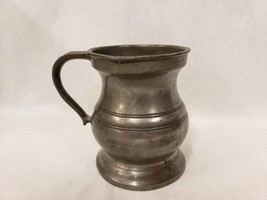 Vintage Small Pewter Mug Engraved GILL with Crown Imprint Marking - $39.59