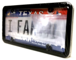 3rd Gen. 2023 Clear License Plate Cover No Photo Shield + Black Frame +Bolt Caps - £47.54 GBP