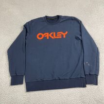 Oakley Men Custom Fit Sweater Crew Neck Cotton Sweatshirt XL Navy Blue - $17.94