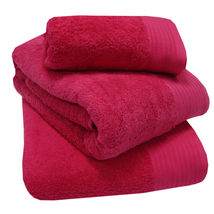 Egyptian Combed Cotton Towels Thick Super Soft Absorbent Fuchsia Pink - £5.61 GBP