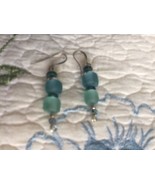 Recycled Glass Beach Earrings  - $20.00