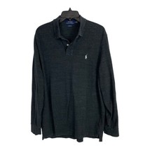 Polo Ralph Lauren Mens Shirt Polo Adult Size Large Gray Long Sleeve Buttons - £22.92 GBP