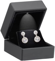 Allure - Luxury Earring Box With Led Light, Square Shaped Elegant Diamond - £23.92 GBP