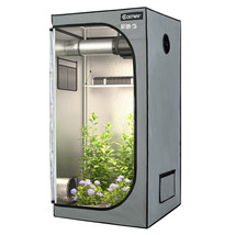 32&quot;x32&quot;x63&quot; Mylar Hydroponic Grow Tent w/Observation Window &amp; Floor Tray... - £87.92 GBP