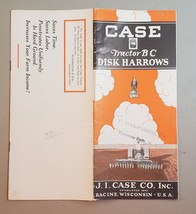 Case Tractor B C Disk Harrows Vintage Brochure - £14.91 GBP