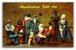 Appalachi Folk Arte Fatto a Mano Bambole Unp Cromo Cartolina U10 - £3.16 GBP