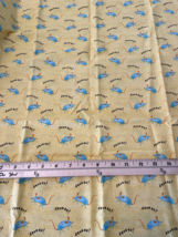 Cotton Fabric by Debbie Mum - Mice on Yellow background - 1 yd - $4.70